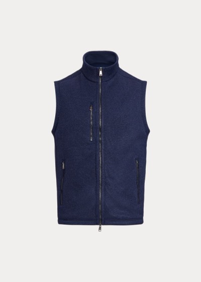 Men's Ralph Lauren Fleece Mockneck Vests | 671340OWB